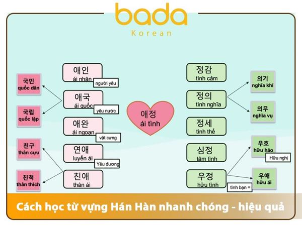 Cách học từ vựng Hán Hàn nhanh chóng hiệu quả