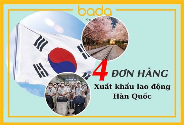 TOP 4 đơn hàng xuất khẩu lao động Hàn Quốc phổ biến nhất