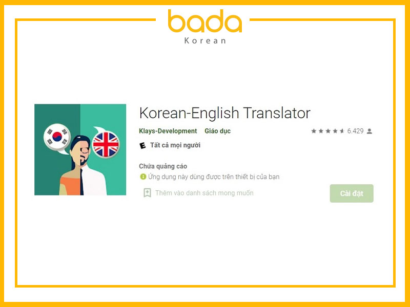 App phiên âm tiếng Hàn Klays-Development