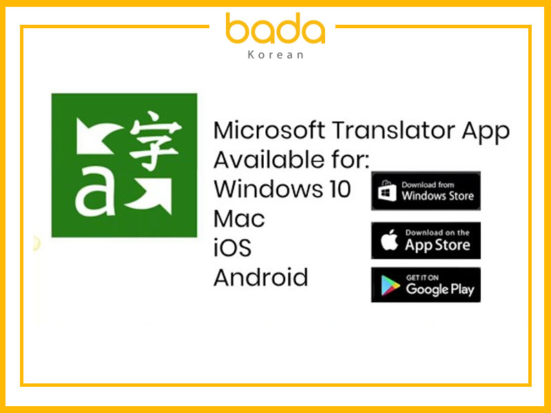 App phiên âm tiếng Hàn Microsoft Translator