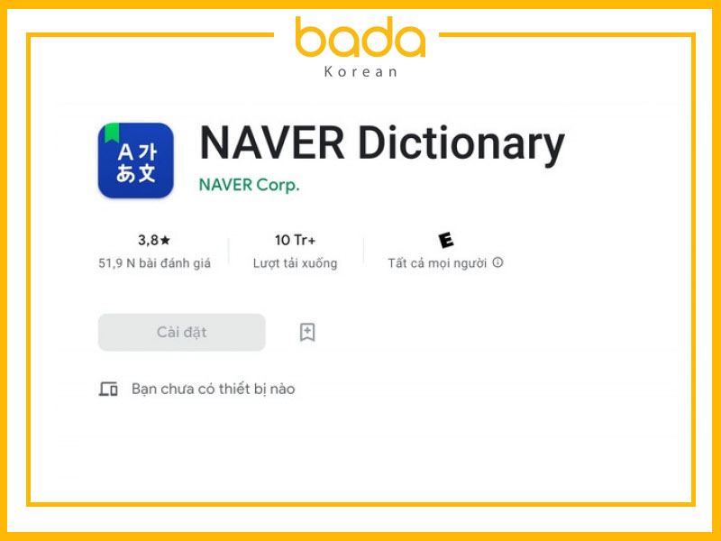 App phiên âm tiếng Hàn Naver Dictionary