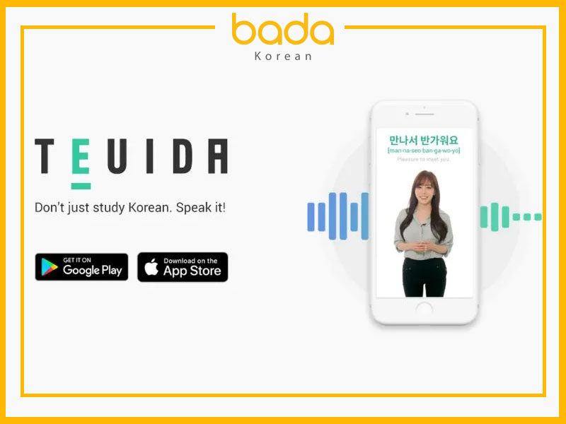 App tiếng Hàn cho người mới bắt đầu: TEUIDA