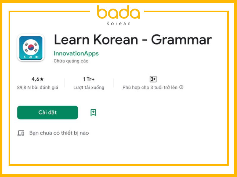 App ngữ pháp tiếng Hàn Learn Korean – Grammar